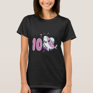 10e verjaardag Meisjes 10 jaar oude zeehaai T-shirt