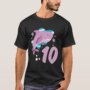 10e verjaardag Meisjes 10 jaar oude zeehaai T-shirt