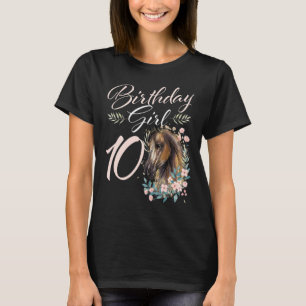 10e verjaardag meisjespaard 10 jaar oude dag t-shirt