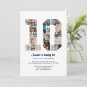 10e verjaardag nummer 10 aangepaste fotocollage kaart (Staand voorkant)