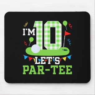 10e Verjaardag Party Golf Boy 10 jaar oud Golfer 1 Muismat