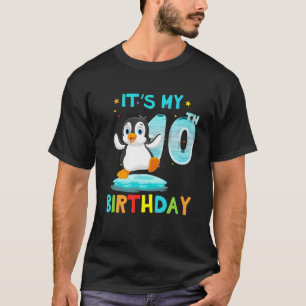 10e verjaardag Penguin Birthday 10 T-shirt