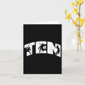 10e Verjaardag Retro Badminton 10 Jaar Oud Jongen  Kaart (Gele Bloem)