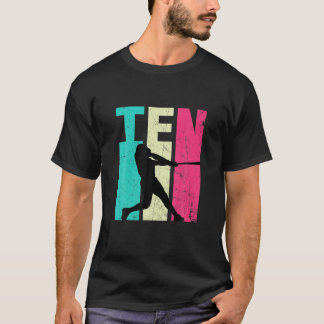 10e verjaardag Retro Baseball Lovers 10 jaar oud B T-shirt
