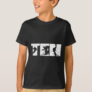 10e Verjaardag Retro Skiën 10 Jaar Oude Jongens Gi T-shirt