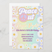 10e verjaardag stropdas kleurstof vrede uit enkele kaart (Voorkant / Achterkant)