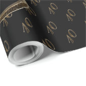 10e verjaardag Tin Bruiloft Jubileum Elegant Goud Cadeaupapier (Rol Hoek)