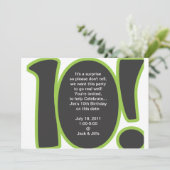 10e verjaardag Uitnodiging (Staand voorkant)