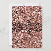 10e verjaardag Uitnodiging zwart Roos Gold Glitter (Achterkant)