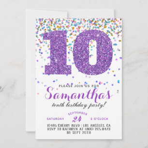 10e verjaardag van de uitnodiging tot Confetti