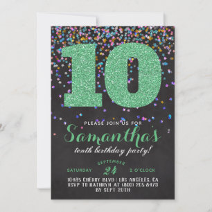 10e verjaardag van de uitnodiging tot Confetti