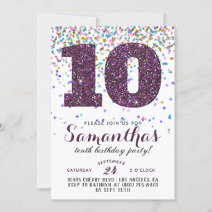 10e verjaardag van de uitnodiging tot Confetti