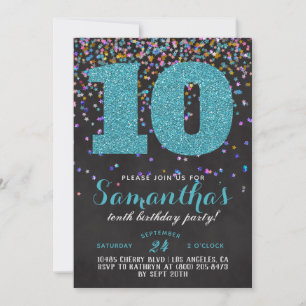 10e verjaardag van de uitnodiging tot Confetti
