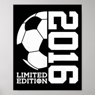 10e verjaardag Voetbal Limited Edition 2016 _1 Poster