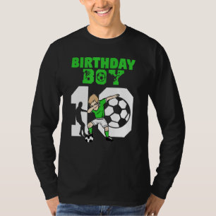 10e verjaardag Voetbal Voetbal 10 jaar oude voetba T-shirt