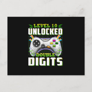 10e verjaardag voor jongens dubbele cijfers video  briefkaart
