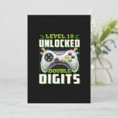 10e verjaardag voor jongens dubbele cijfers video  kaart (Staand voorkant)