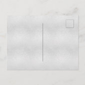 10e verjaardag zilveren glitter meisje uitnodiging briefkaart (Achterkant)