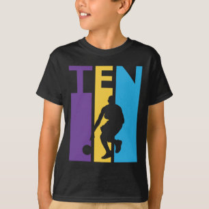 10e Verjaardagscadeau Tien Kleurrijke Basketbal 10 T-shirt