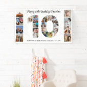 10e verjaardagsfeestje nummer 10 fotocollage spandoek (Insitu)