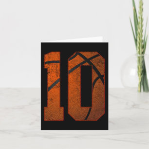 10e verjaardagsfeestje tien 10 jaar oud basketbal  kaart