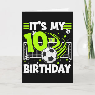 10e verjaardagsfeestje voetbal 10 jaar oud voetbal kaart