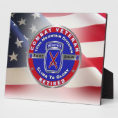 10e Veteraan in de divisie Gemoeide Berg Fotoplaat (Zijkant)