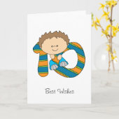 10ème anniversaire - carte de voeux - garçon (Fleur jaune)