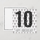 10ème anniversaire heureux ! - Carte de voeux (Devant / Derrière)