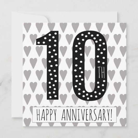 10ème anniversaire heureux ! - Carte de voeux (Devant)