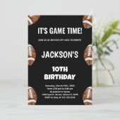 10ème Black Football Invitations d'anniversaire (Debout devant)