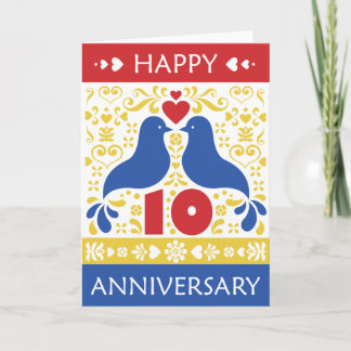 10ème carte heureuse d'anniversaire