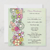 10ème Dixième Filles Anniversaire Fête Invitation (Dos)