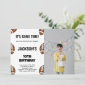 10ème Football Invitations d'anniversaire avec pho (Debout devant)