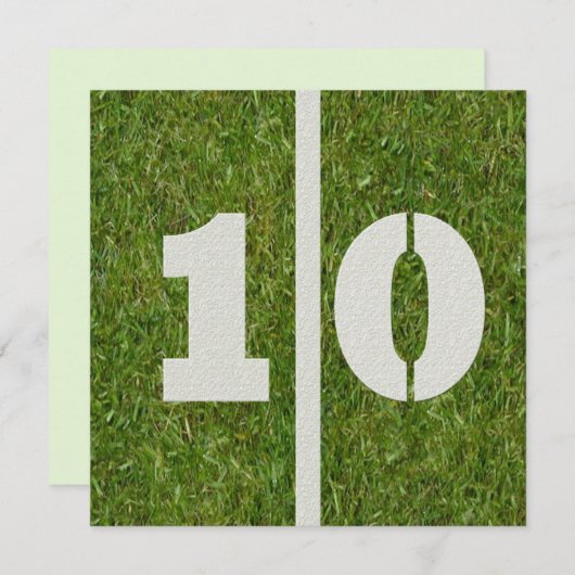 10ème Invitation d'anniversaire (Devant / Derrière)