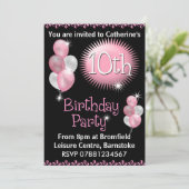 10ème Invitation de fête d'anniversaire (Debout devant)