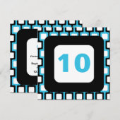 10ème invitation personnalisée d'anniversaire (Devant / Derrière)