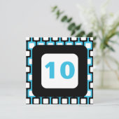 10ème invitation personnalisée d'anniversaire (Debout devant)