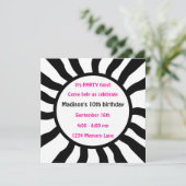 10ème invitation personnalisée de fête (Debout devant)