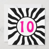 10ème invitation personnalisée de fête (Dos)