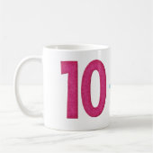 10ème Joyeux Anniversaire Conception de Mug 1 (Gauche)