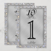10ème Numéro de Table pour les Noces d'Étain et de (Devant / Derrière)