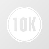 10K Marathon Raamsticker (Vel)