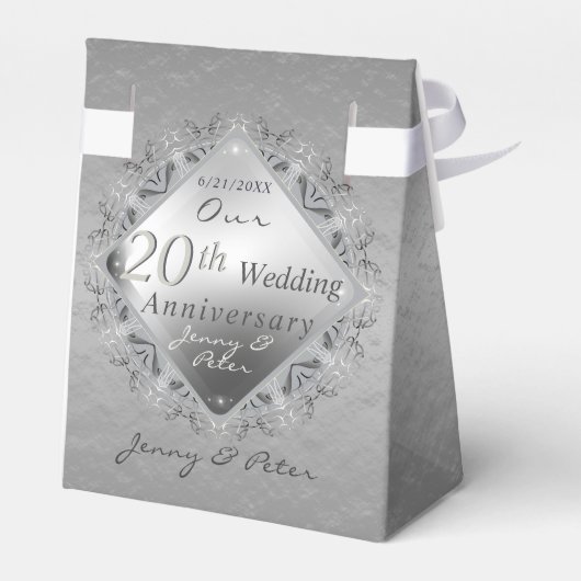 10th.11th.20th, 25th, 70th Grey Favor Box Bedankdoosjes (Achterkant)