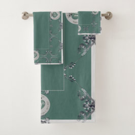 10th,11th,20th,25th,70th Silvery Grey Bad Handdoek