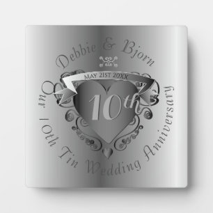 10th,11th,20th,25th Wedding Jubileum Heart Fotoplaat