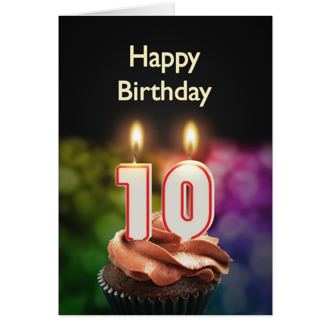 10th Birthday with cake and candles (Devant)