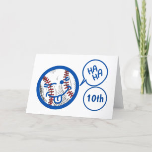 "10th" HONKBAL HUMOR EN EEN BEETJE VERJAARDAG HUMO Kaart