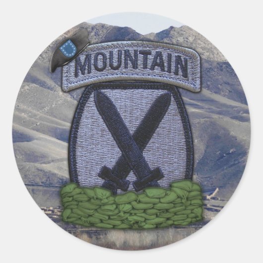 10th Mountain Division Fort Drum Patch Stickers (Voorkant)
