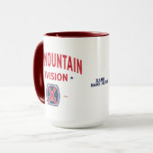 10th Mountain Division "Mountaineer" Custom Mok (Voorkant links)